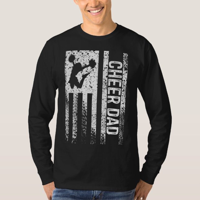 Mens Cheer Vater Vintag amerikanischer Flaggenvate T-Shirt (Vorderseite)