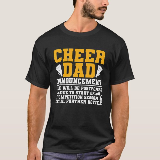 Mens Cheerleading Papa Funny Cheer Vater T-Shirt (Vorderseite)