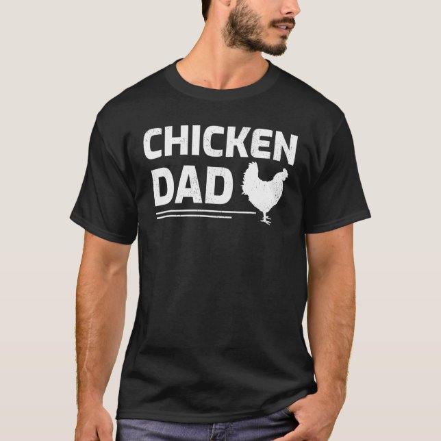 Mens Chicken Bauer Vater Retro Style Best Chicken  T-Shirt (Vorderseite)