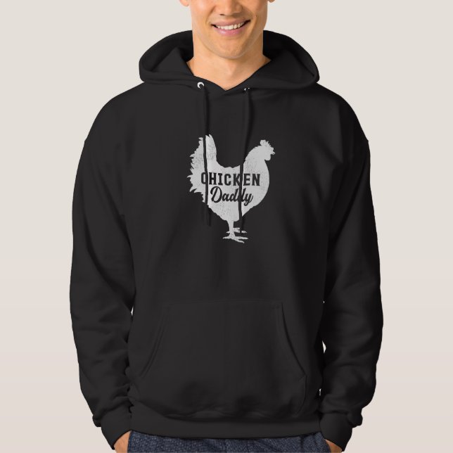 Mens Chicken Bird Best Chicken Daddy Father's Da Hoodie (Vorderseite)