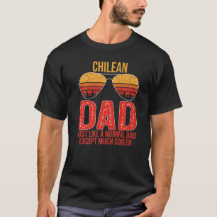 Mens Chilenischer Vater Retro Sonnenbrille Chile V T-Shirt