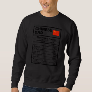 Mens Chinesischer Vater Ernährung Fakten Vatertag Sweatshirt