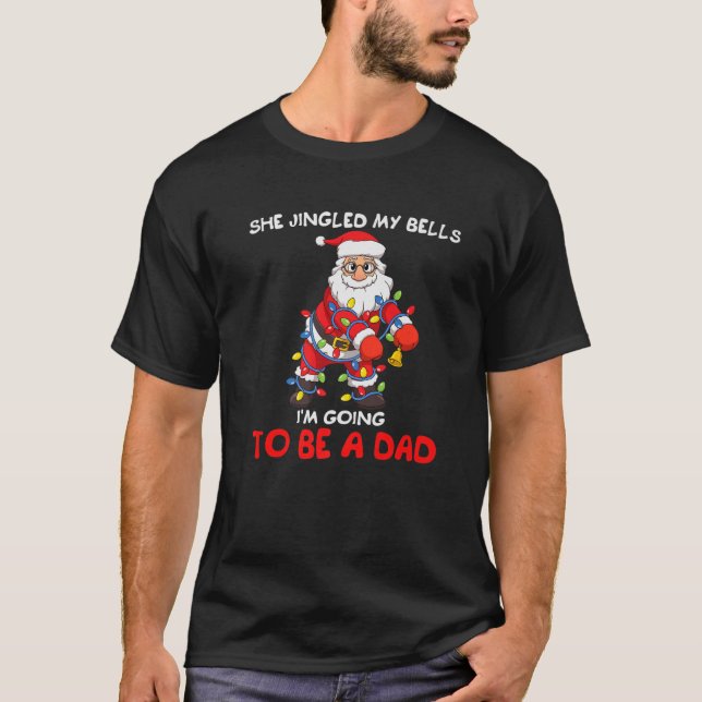 Mens Christmas Santa I'm Going To Be A Dad Pregnan T-Shirt (Vorderseite)
