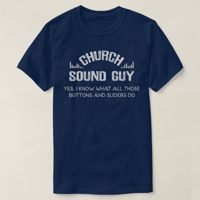 Mens Church Audio Technicers Funny Church Sound E T-Shirt (Design vorne)