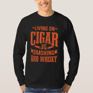Mens Cigar Smoker Rauchen Zigarren Männer Tobaca T-Shirt