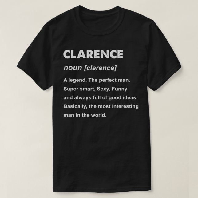 Mens Clarence Name T-Shirt (Design vorne)