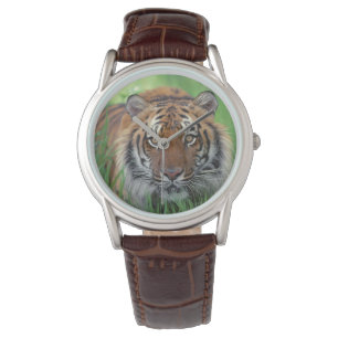 Mens Classic Watch/Wildlife Tiger Armbanduhr