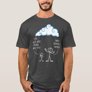 Mens Clouds überwiegend aus Linu und Server T-Shirt
