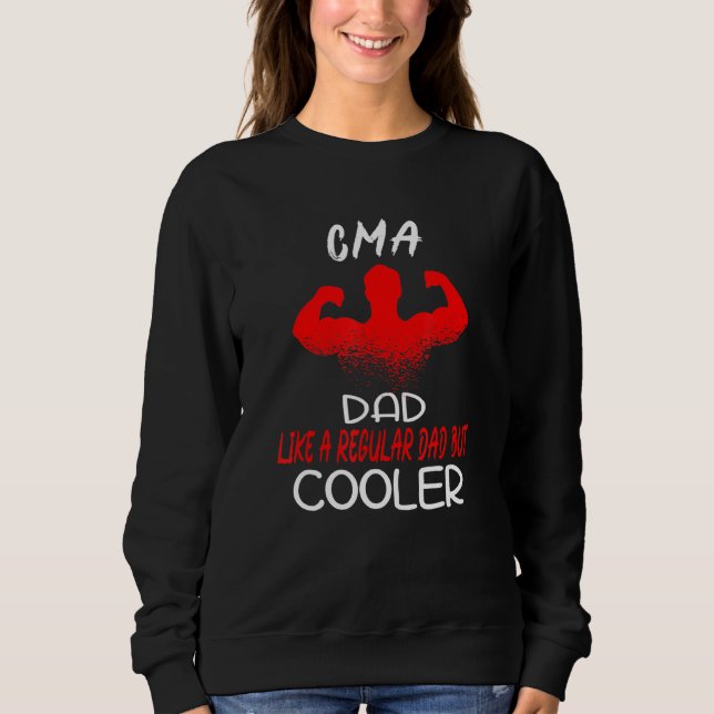 Mens CMA Cool Vater Certified Medical Assistant Sweatshirt (Vorderseite)