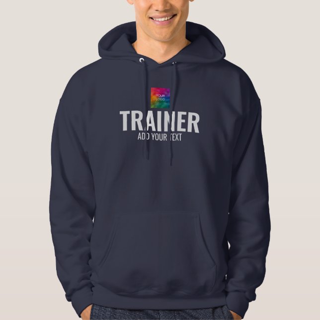 Mens Coach Trainer Navy Blue Hoodie (Vorderseite)