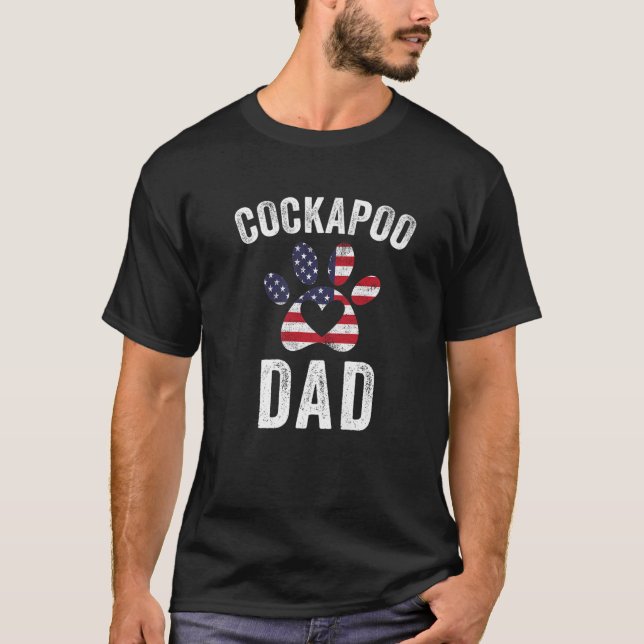 Mens Cockapoo Vater Daddy Cockapoo Liebhaber Eigen T-Shirt (Vorderseite)