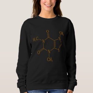 Mens Coffee Coffein Science Chemical Sign Sweatshirt
