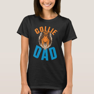Mens Collie Vater Dog Owner Pet Dog Animal Rough C T-Shirt