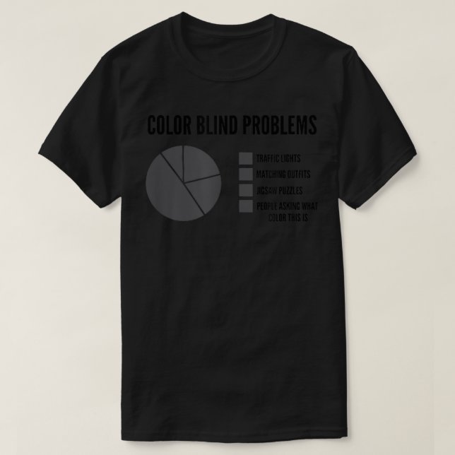 Mens Color Blind Problems Pie Chart  T-Shirt (Design vorne)