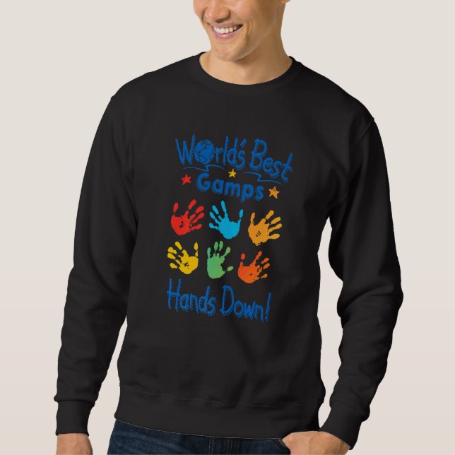 Mens Colorful Little Hands Worldu2019s Best Gamps Sweatshirt (Vorderseite)