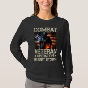 Mens Combat Veteran Operation Desert Storm Soldier T-Shirt