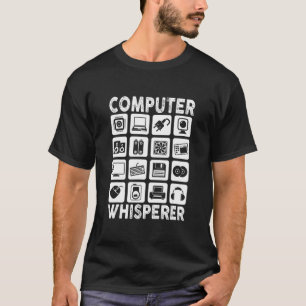 Mens Computer Whisperer IT Tech Support Network en T-Shirt