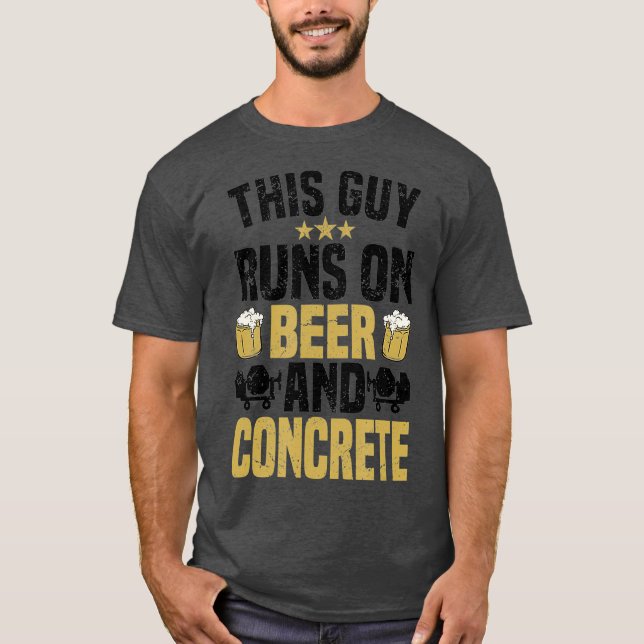 Mens Concrete Finisher Bierbauer T-Shirt (Vorderseite)