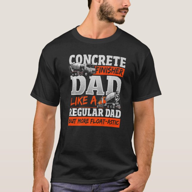 Mens Concrete Finisher für einen Betonbau T-Shirt (Vorderseite)