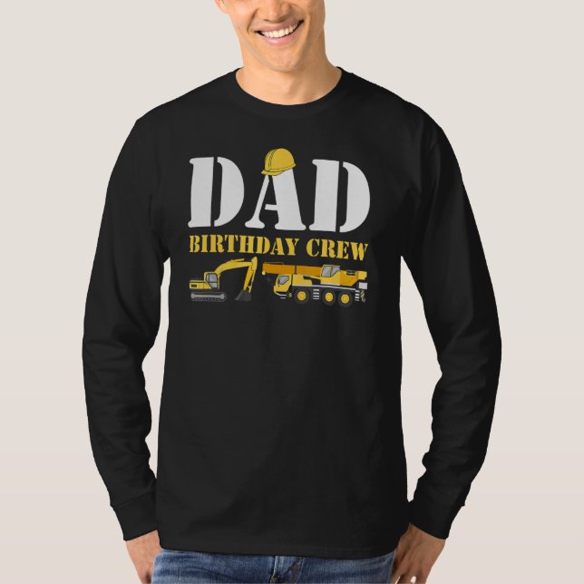 Mens Construction Birthday Party Cool Builder Vate T-Shirt (Vorderseite)