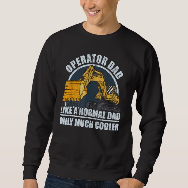 Mens Construction Worker Heavy Equipment Excavator Sweatshirt (Vorderseite)