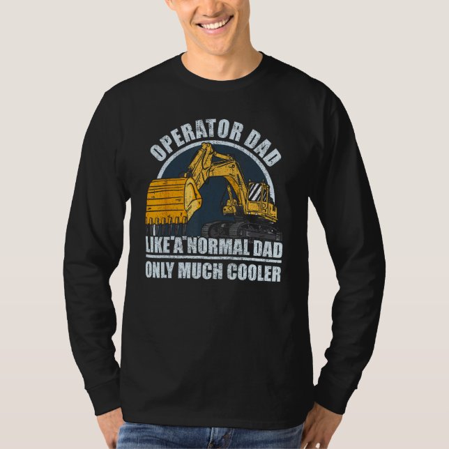 Mens Construction Worker Heavy Equipment Excavator T-Shirt (Vorderseite)
