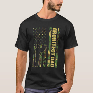 Mens Cool American Flag Camouflage Architecture Va T-Shirt