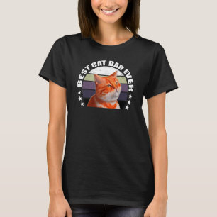 Mens Cool Best Cat Vater Ever! Feline Owners Vinta T-Shirt