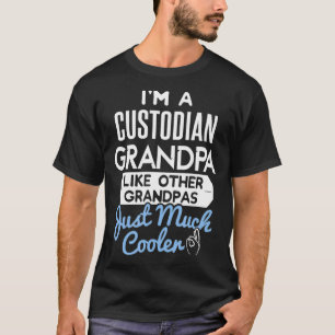 Mens Cool Custodian Opa Vathers Day Gift T-Shirt