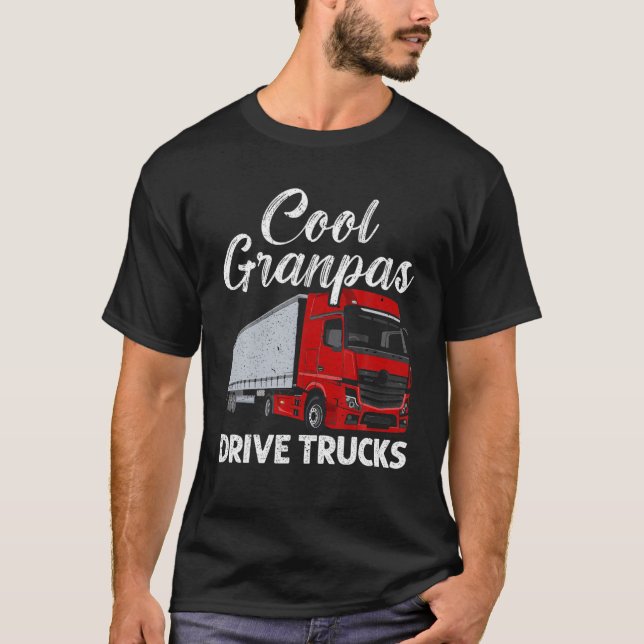 Mens Cool Grandpas Drive LKW Truck Driver Proud T-Shirt (Vorderseite)
