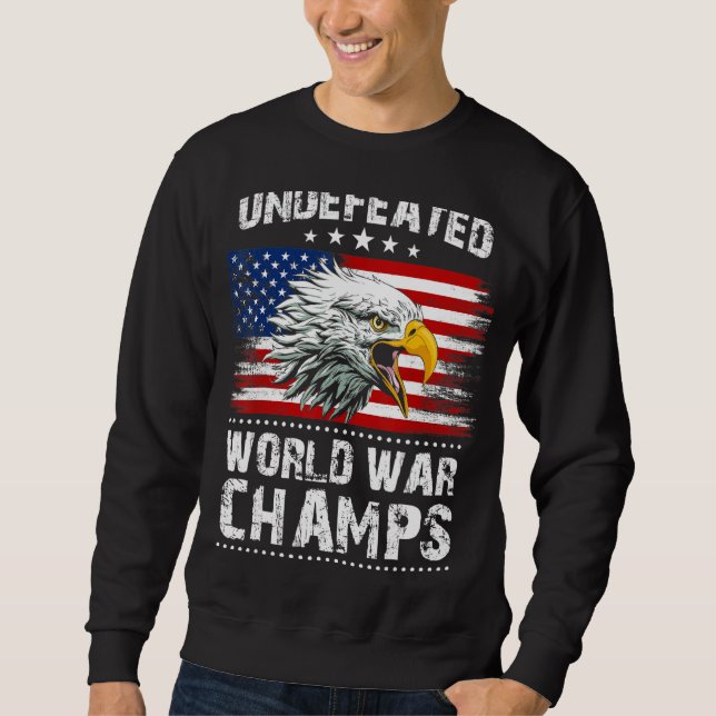 Mens Cool Grumpy Altes Veteran Weltkriegs Champion Sweatshirt (Vorderseite)