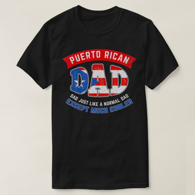 Mens Cool Puerto Rican Dad Fathers Day  T-Shirt (Design vorne)
