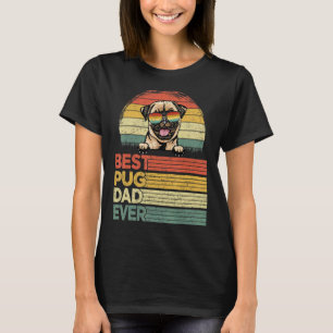 Mens Cooler bester Mops Vater je Vatertag T-Shirt