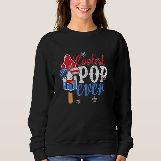 Mens Coolster Pop je amerikanische Flaggenbombe Ei Sweatshirt (Vorderseite)