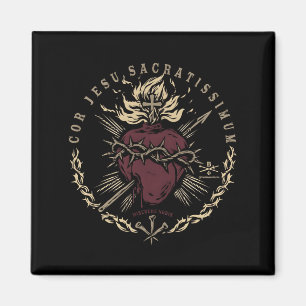 Mens Cor Jesus Sacratissimum Jesus Magnet