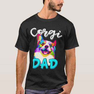 Mens Corgi Dad Corgi Owner Fathers Day T-Shirt