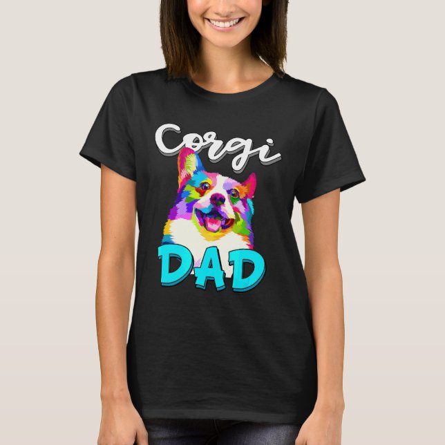 Mens Corgi Dad Corgi Owner Fathers Day T-Shirt (Vorderseite)