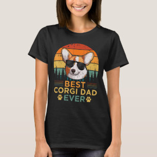 Mens Corgi Dog Vintag Bester Corgi Vater Vater Tag T-Shirt