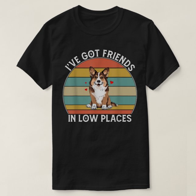 Mens Corgi leben Freunde in niedrigen Orten Pembro T-Shirt (Design vorne)