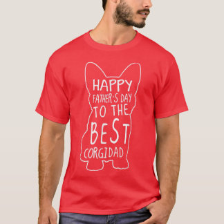 Mens Corgi Vater Frohes Vatertag zum besten Corgi  T-Shirt
