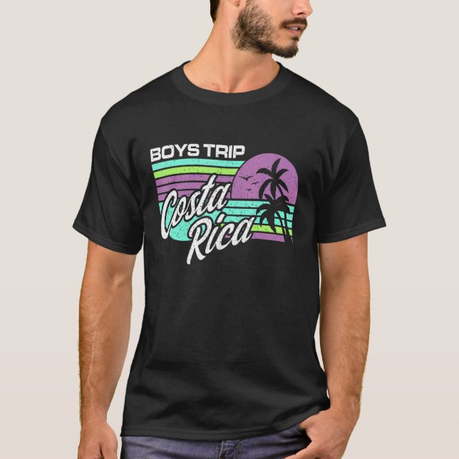 Mens Costa Rica Typ Mens Trip Matching Urlaub C T-Shirt (Vorderseite)