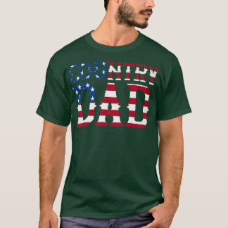 Mens Country Music Vater Vintag American Flag 1745 T-Shirt