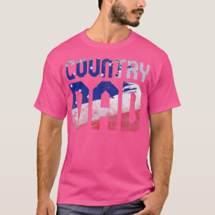 Mens Country Music Vater Vintag American Flag T-Shirt