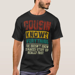 Mens Cousin weiß alles Vintage Cousin Vater F T-Shirt
