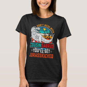 Mens Cousinsaurus Dinosaur Rex Vintag Vaterschaft T-Shirt