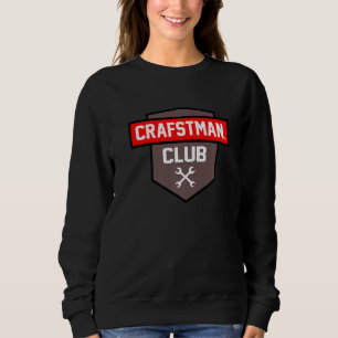 Mens Craftsman Club Graphic Electrician Worker Sweatshirt