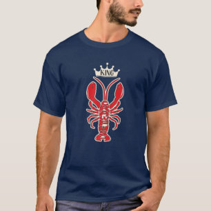 Mens Crawfish King Lasse Cray Crayfish, I Liebe T-Shirt