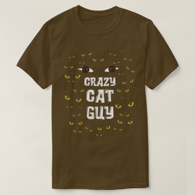 Mens Crazy Cat Typ & Cat Daddy  T-Shirt (Design vorne)