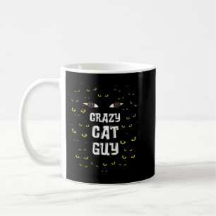 Mens Crazy Cat Typ _ Cat Daddy T - Shirt Kaffeetasse