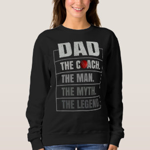 Mens Cricket Coach Vater Man Mythos The Legend Cri Sweatshirt